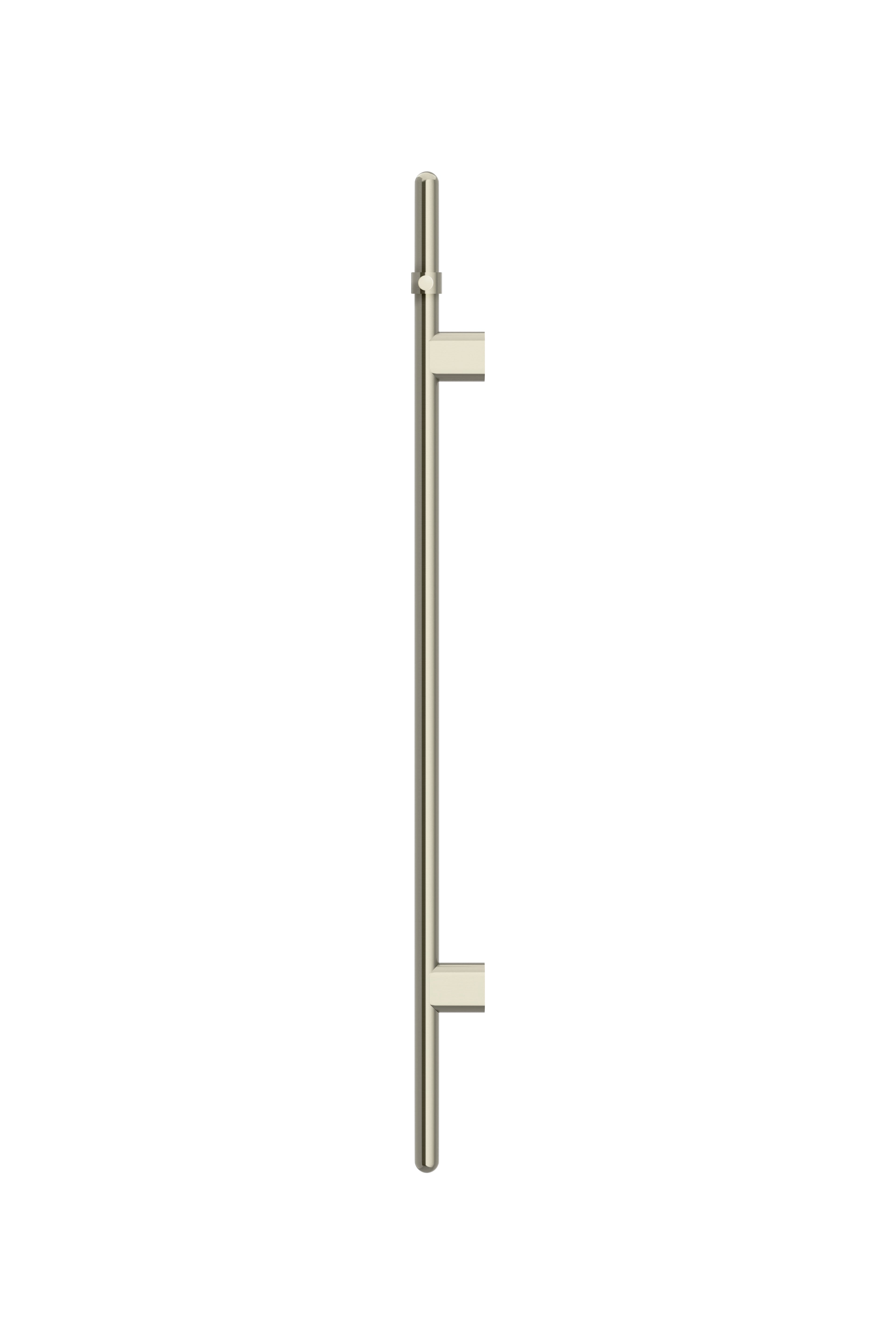 Heated Vertical Towel Rail, Brushed Nickel