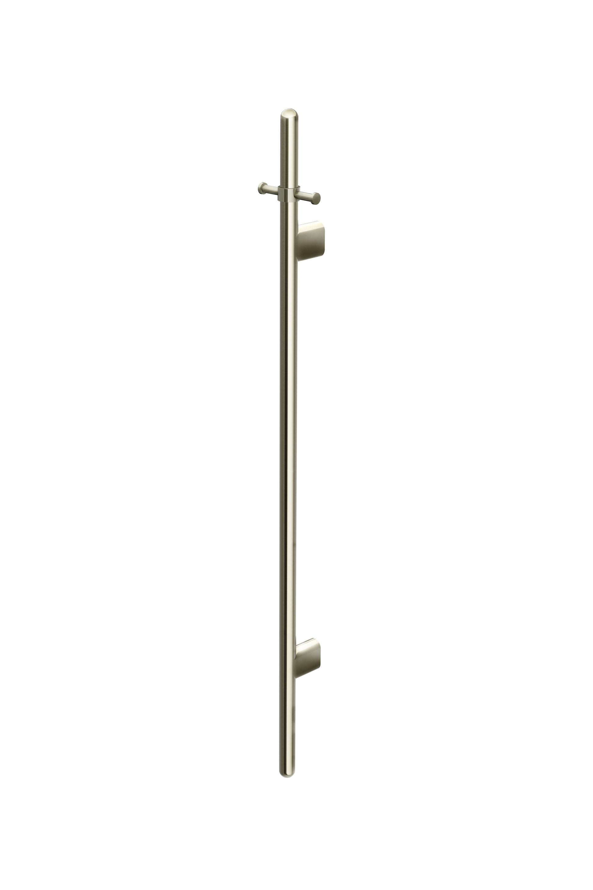 Heated Vertical Towel Rail, Brushed Nickel