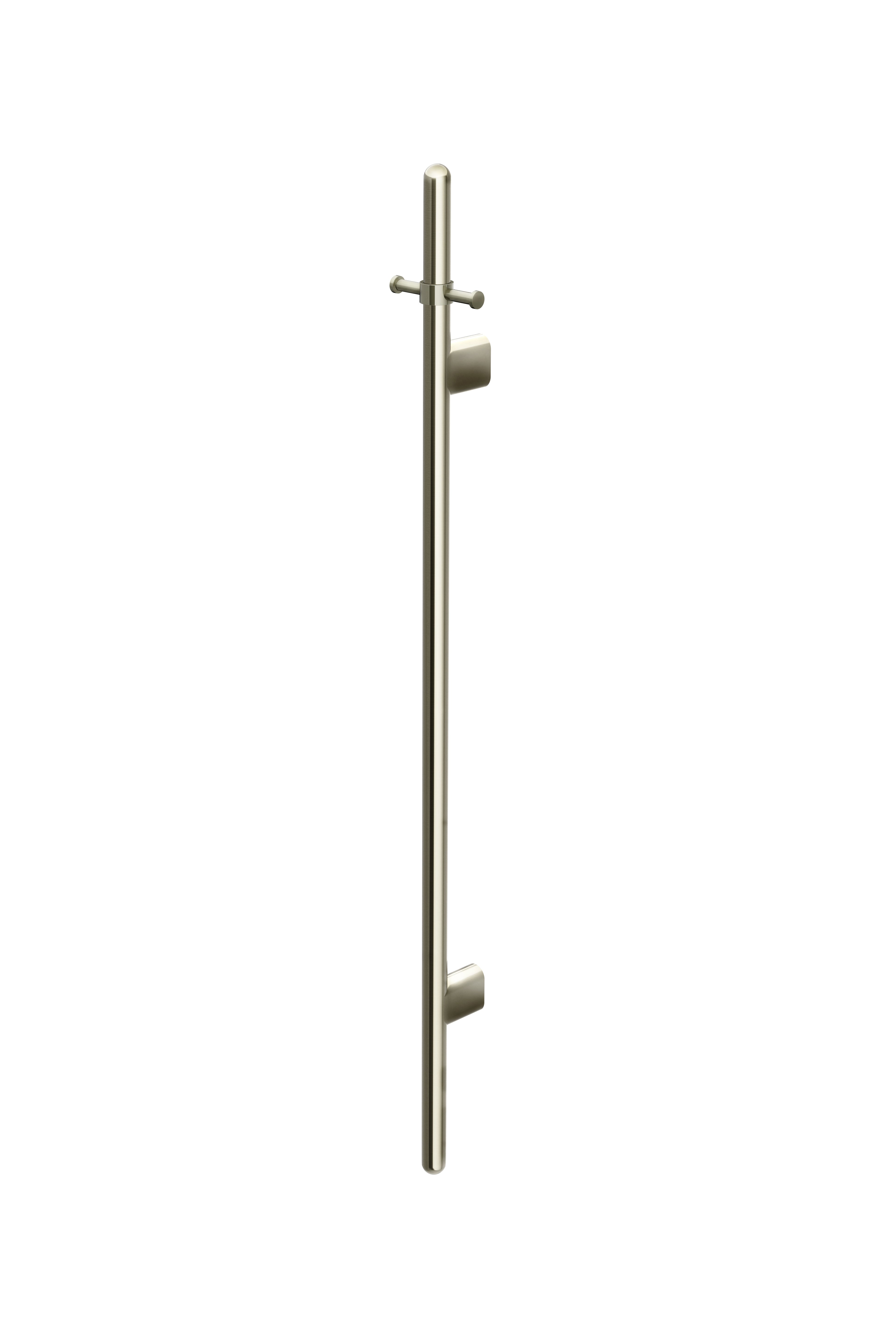 Heated Vertical Towel Rail, Brushed Nickel