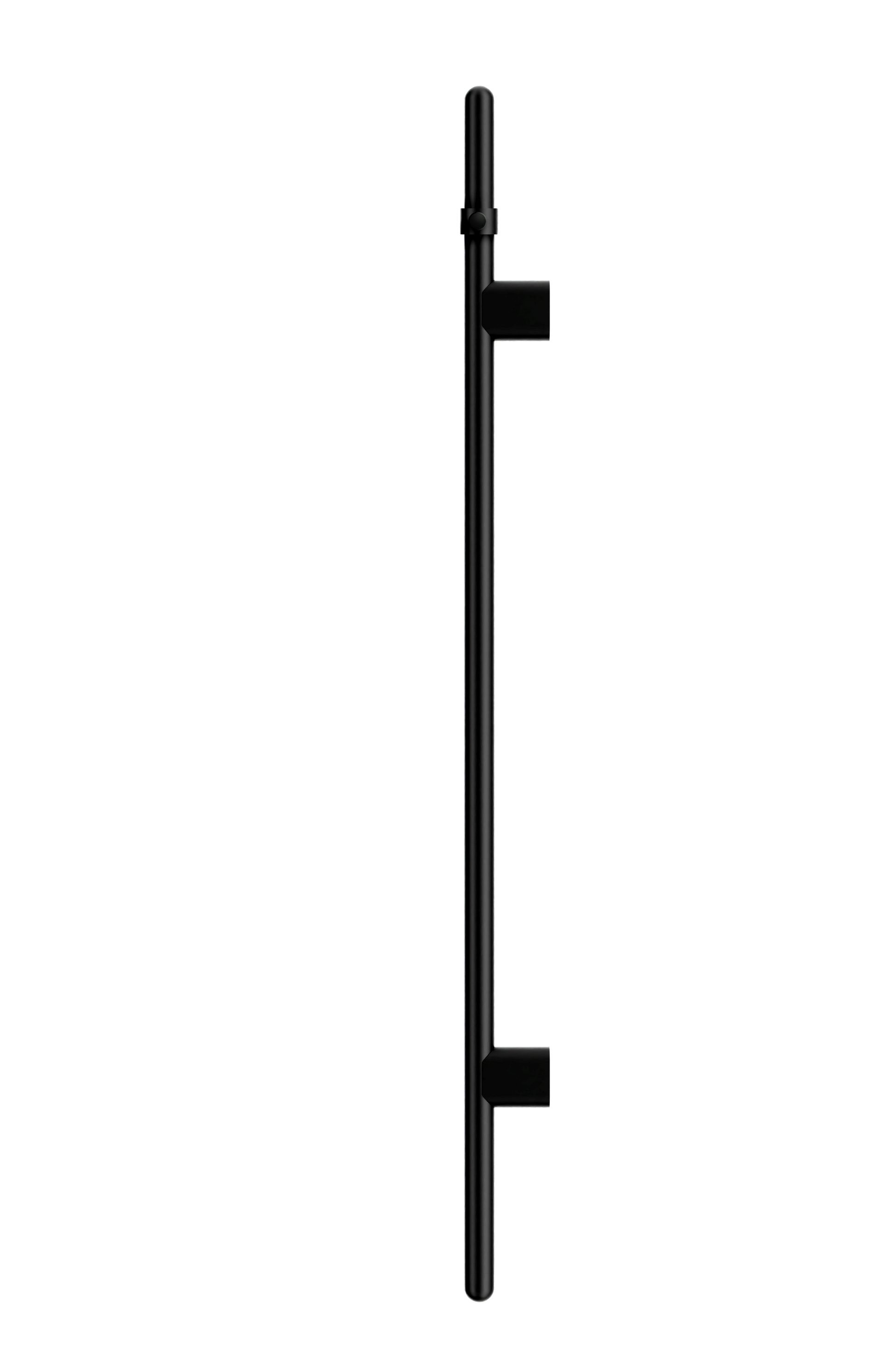 Heated Vertical Towel Rail, Matte Black