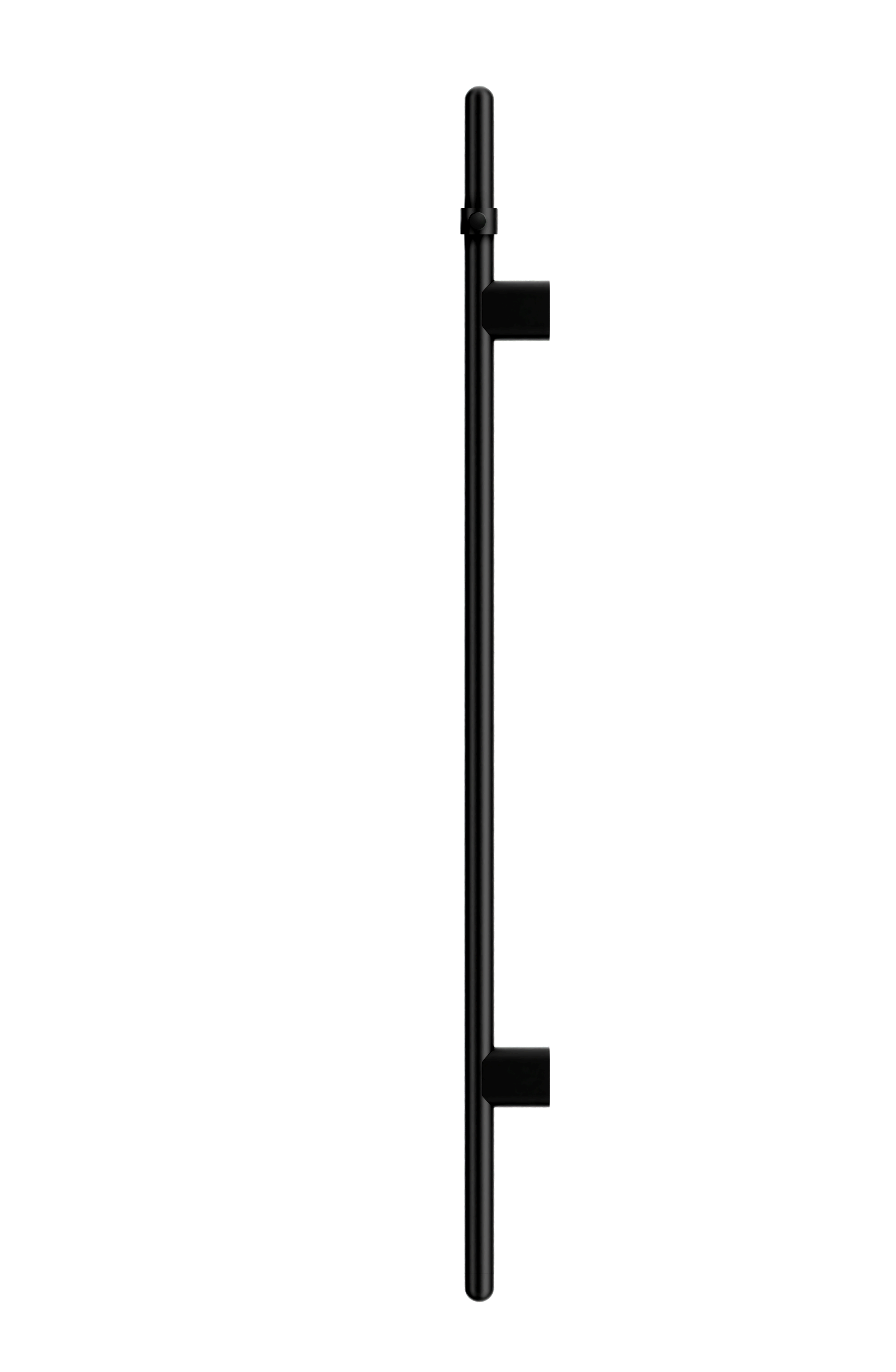 Heated Vertical Towel Rail, Matte Black