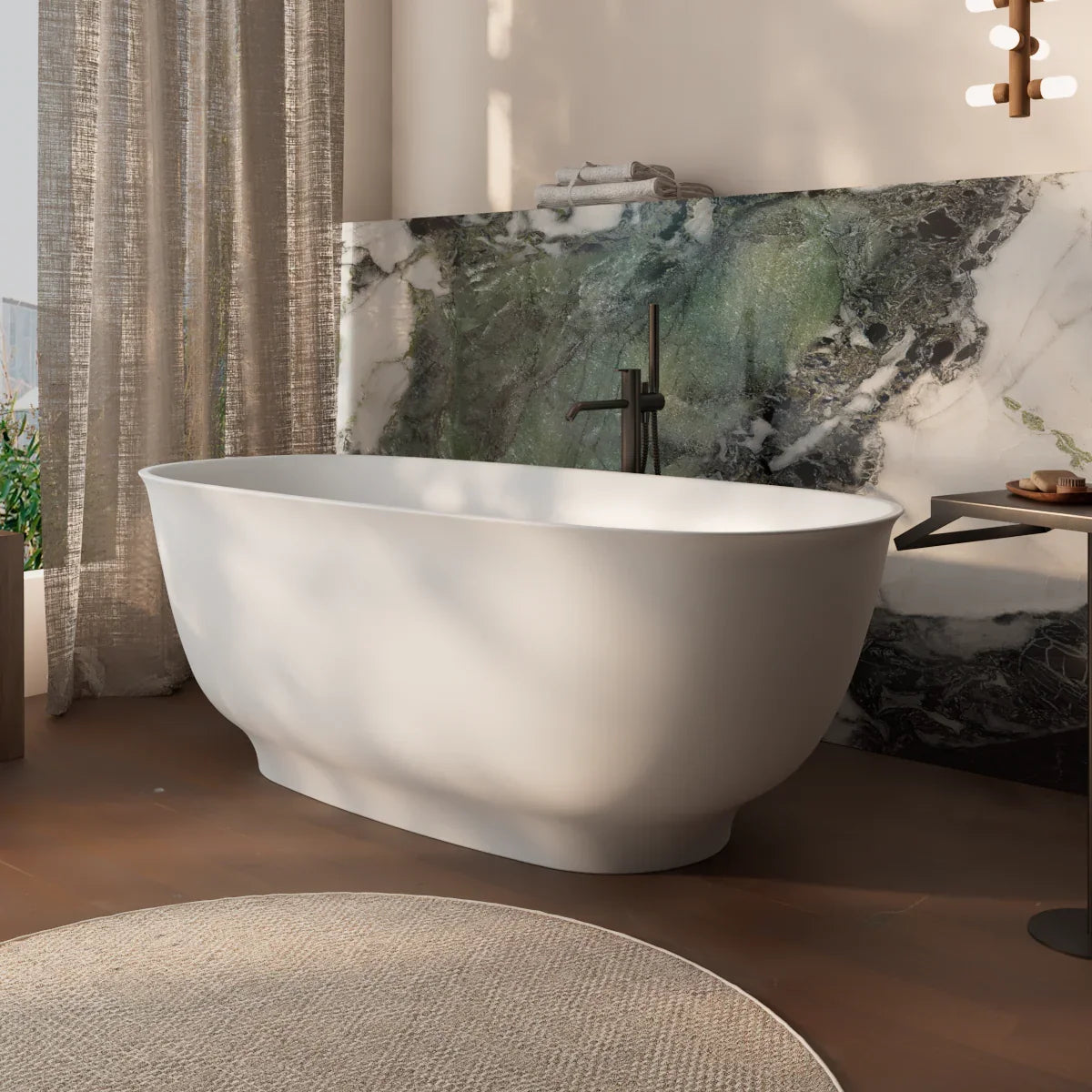 Milano Brighton 1700mm Freestanding Bath Gloss White