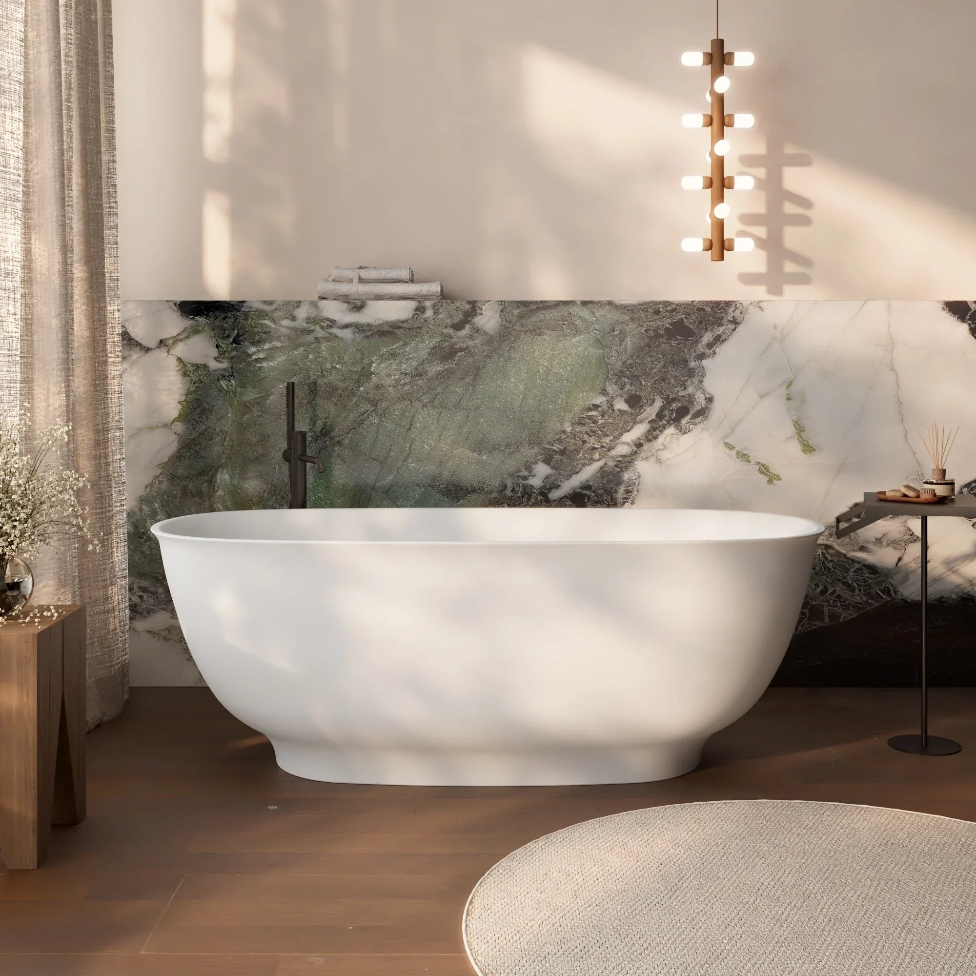 Milano Brighton 1700mm Freestanding Bath Gloss White