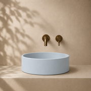 Milano Cerchio Concrete 380mm Above Counter Basin, Serenity Blue
