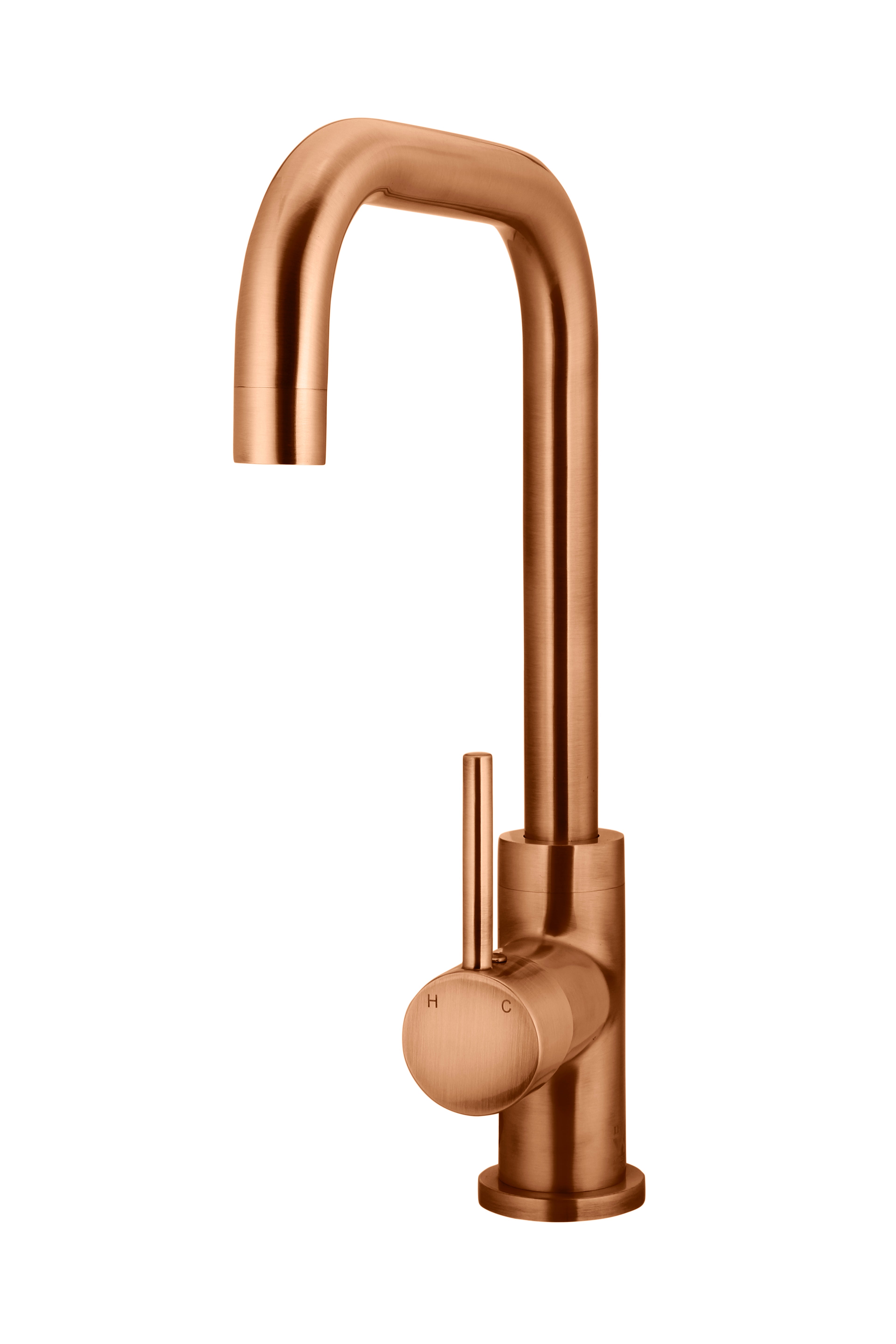 Round Kitchen Mixer Tap, Lustre Bronze