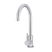Round Gooseneck Kitchen Mixer Tap, Polished Chrome