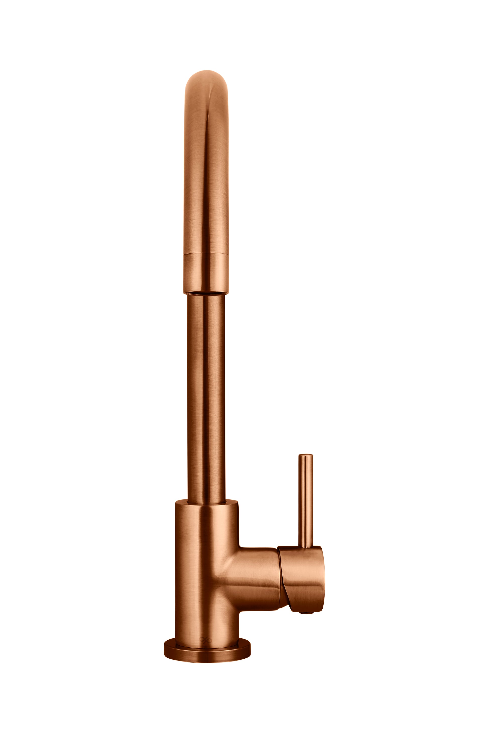 Round Gooseneck Kitchen Mixer Tap, Lustre Bronze