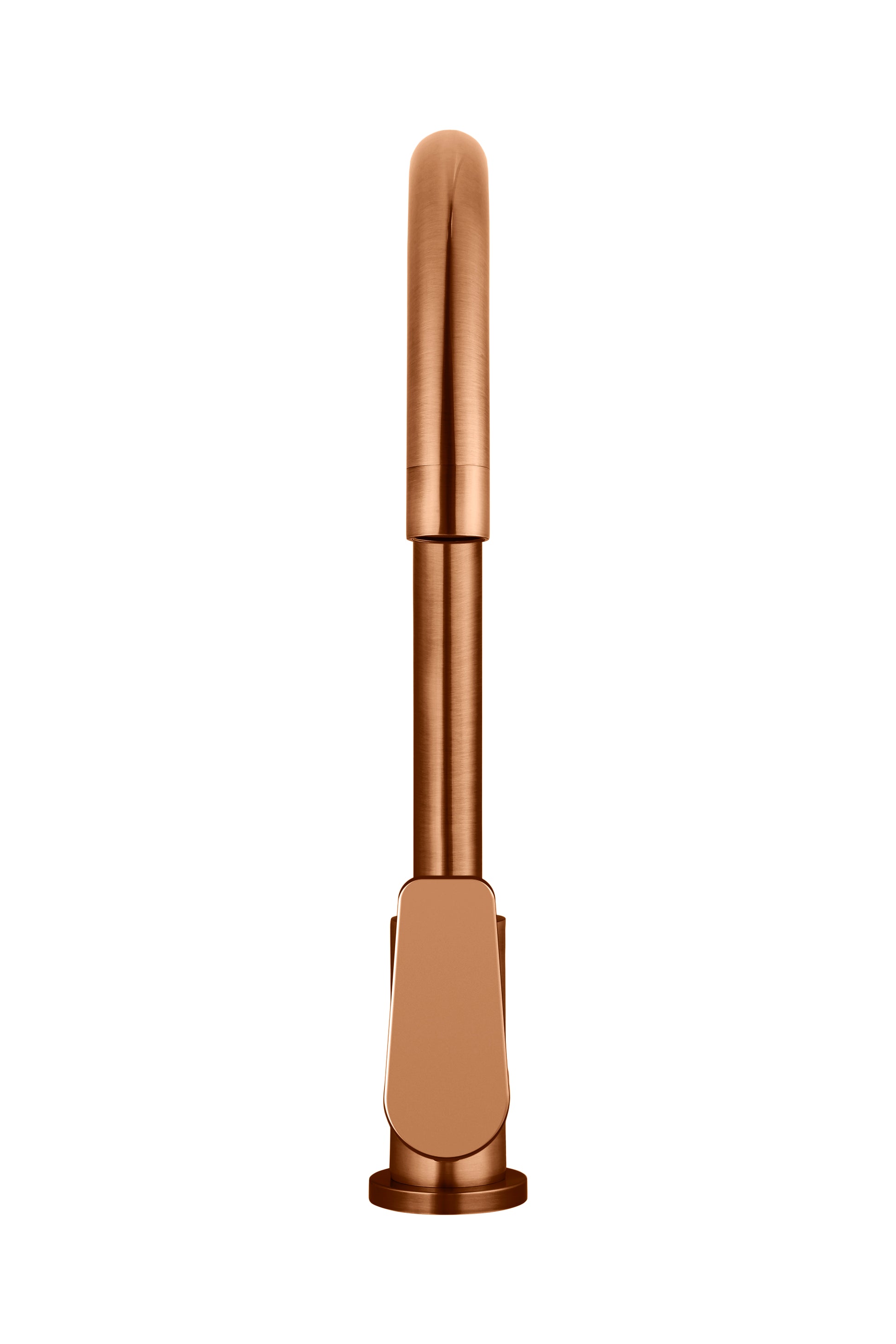 Round Paddle Gooseneck Kitchen Mixer Tap, Lustre Bronze