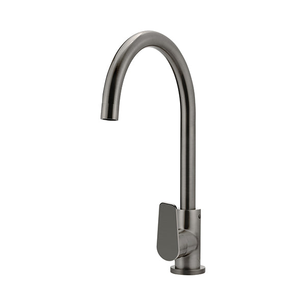 Round Paddle Gooseneck Kitchen Mixer Tap, Shadow