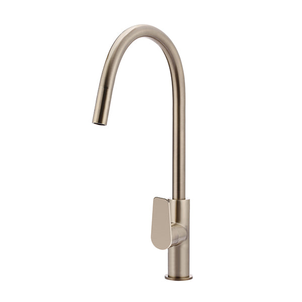 Round Paddle Piccola Pull Out Kitchen Mixer Tap, Champagne