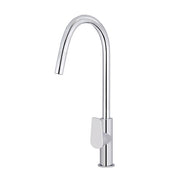 Round Paddle Piccola Pull Out Kitchen Mixer Tap, Polished Chrome