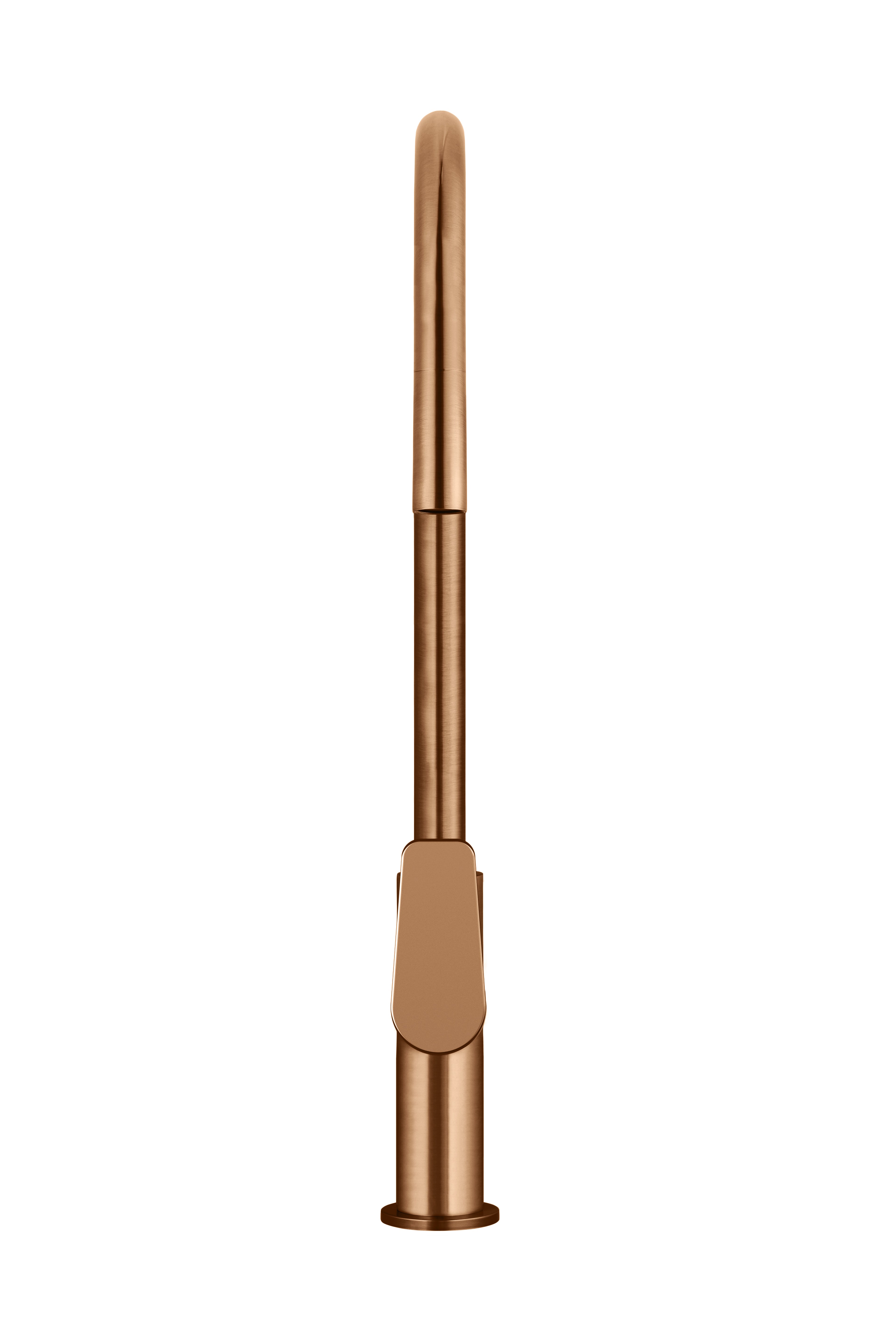 Round Paddle Piccola Pull Out Kitchen Mixer Tap, Lustre Bronze