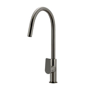 Round Paddle Piccola Pull Out Kitchen Mixer Tap, Shadow