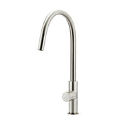 Round Pinless Piccola Pull Out Kitchen Mixer Tap, Brushed Nickel