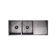Kitchen Sink Double Bowl & Drainboard 1160 x 440, Shadow