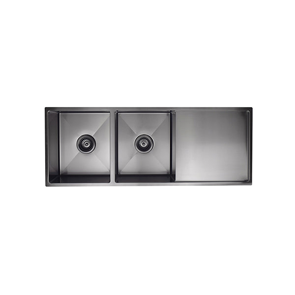 Kitchen Sink Double Bowl & Drainboard 1160 x 440, Shadow