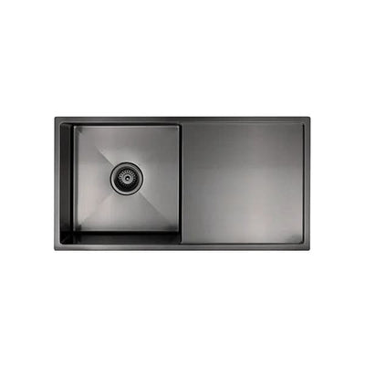 Meir Kitchen Sink Single Bowl & Drainboard 840 x 440, Shadow
