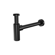 Round bottle trap for 32mm basin waste and 32mm waste pipe with 40mm adapter, Matte Black