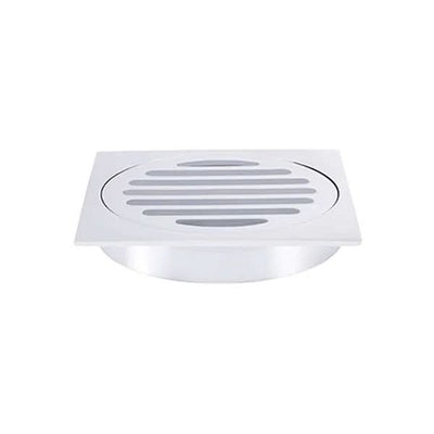 Meir Square Floor Grate Shower Drain 100mm outlet, Polished Chrome