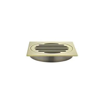 Meir Square Floor Grate Shower Drain 100mm outlet, Tiger Bronze