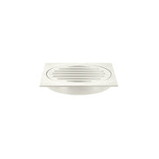Square Floor Grate Shower Drain 100mm outlet, Brushed Nickel