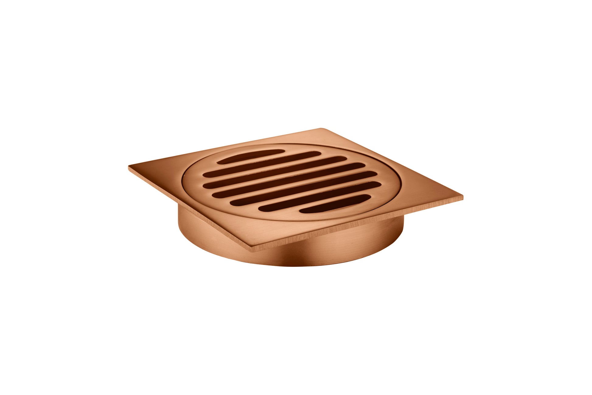 Square Floor Grate Shower Drain 100mm outlet, Lustre Bronze