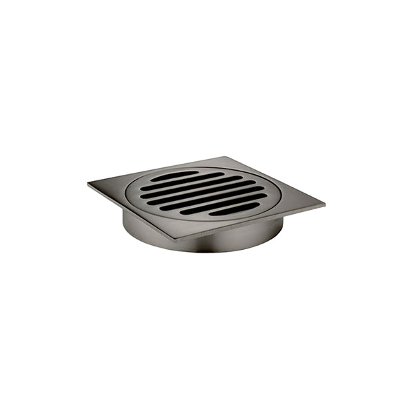 Square Floor Grate Shower Drain 100mm outlet, Shadow
