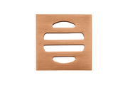 Square Floor Grate Shower Drain 50mm outlet, Lustre Bronze