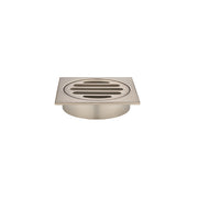 Square Floor Grate Shower Drain 80mm outlet, Champagne