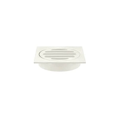 Meir Square Floor Grate Shower Drain 80mm outlet, Brushed Nickel