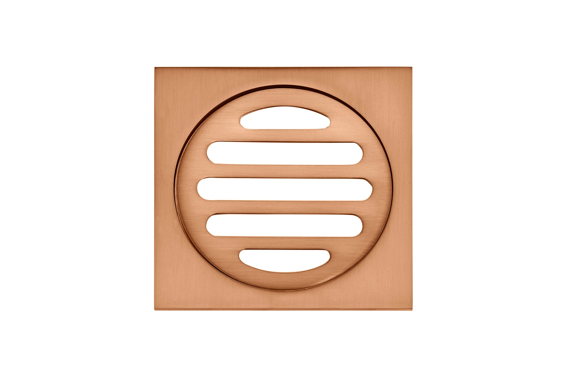Square Floor Grate Shower Drain 80mm outlet, Lustre Bronze