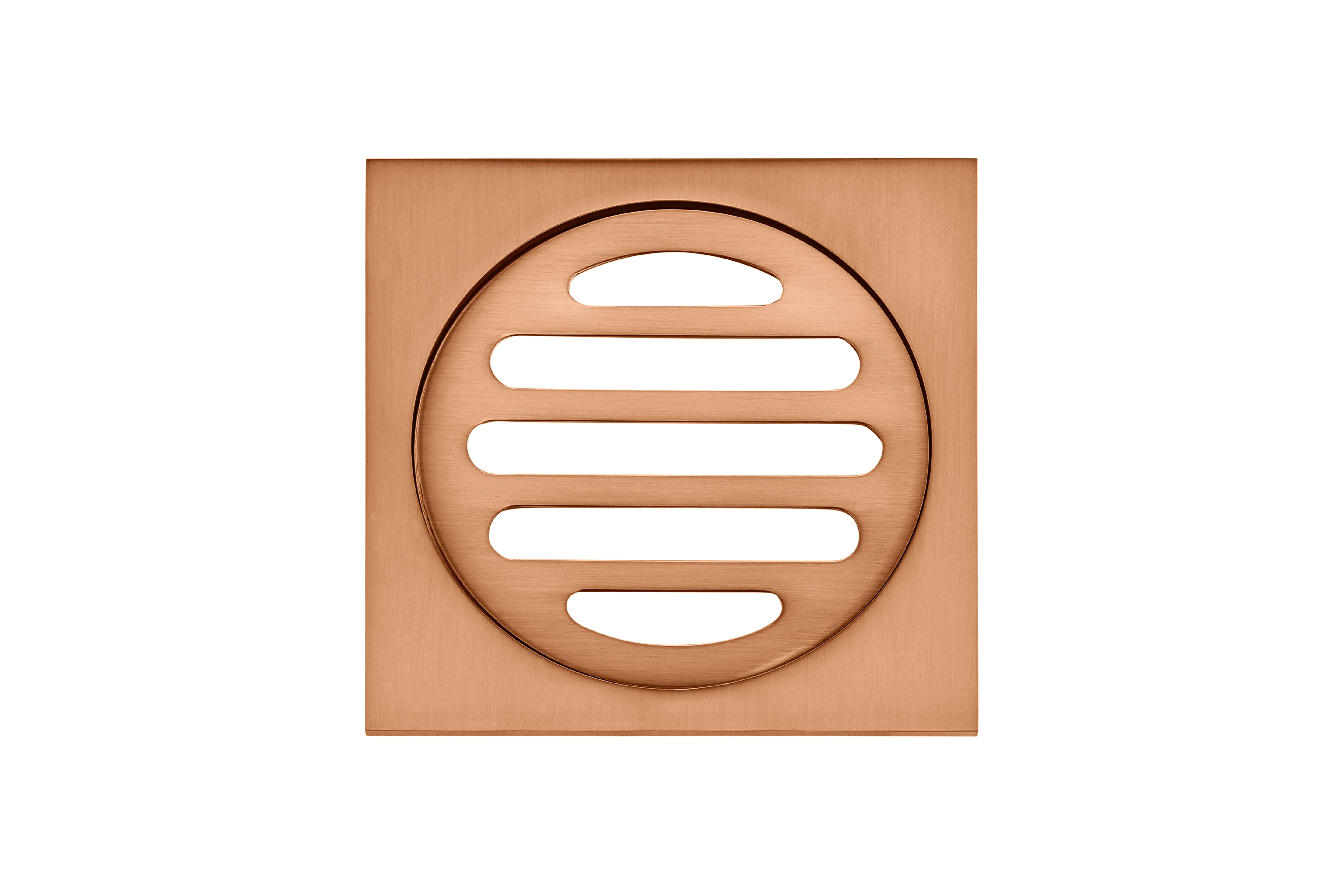 Square Floor Grate Shower Drain 80mm outlet, Lustre Bronze