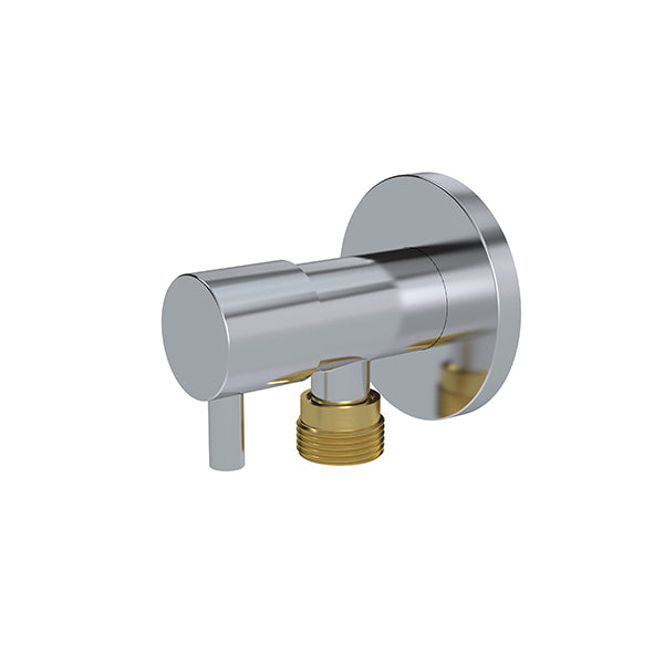 Round Mini Stop Cistern Tap, Polished Chrome