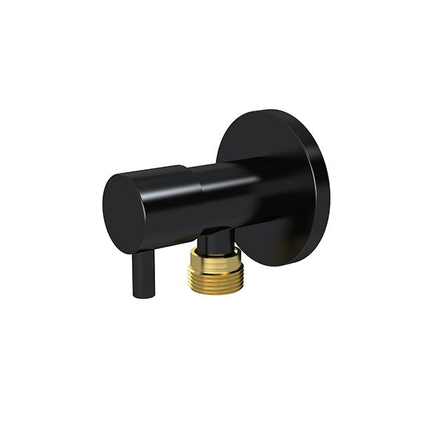 Round Mini Stop Cistern Tap, Matte Black