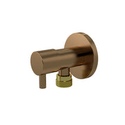 Round Mini Stop Cistern Tap, Lustre Bronze