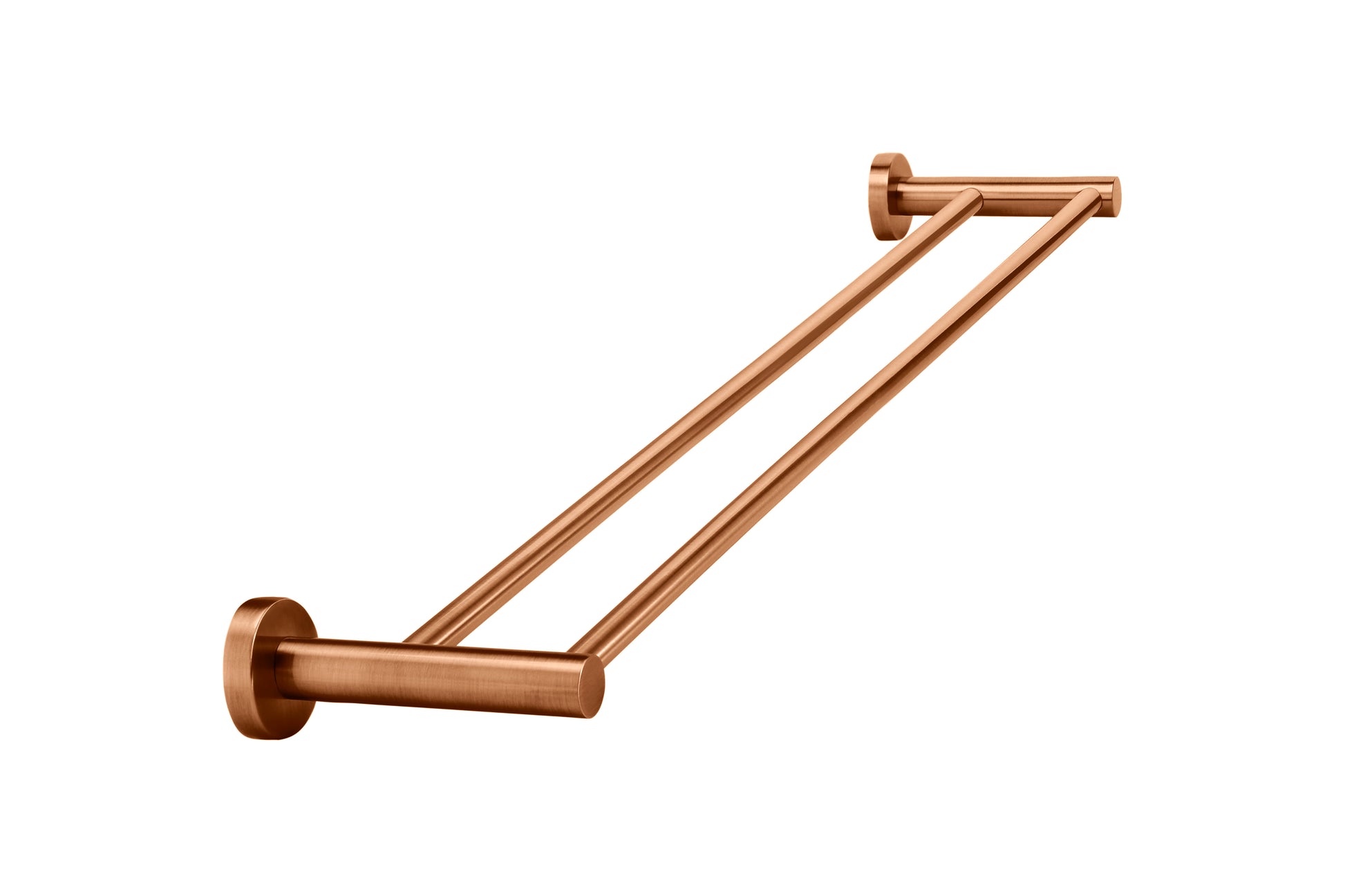Round Double Towel Rail 600mm, Lustre Bronze