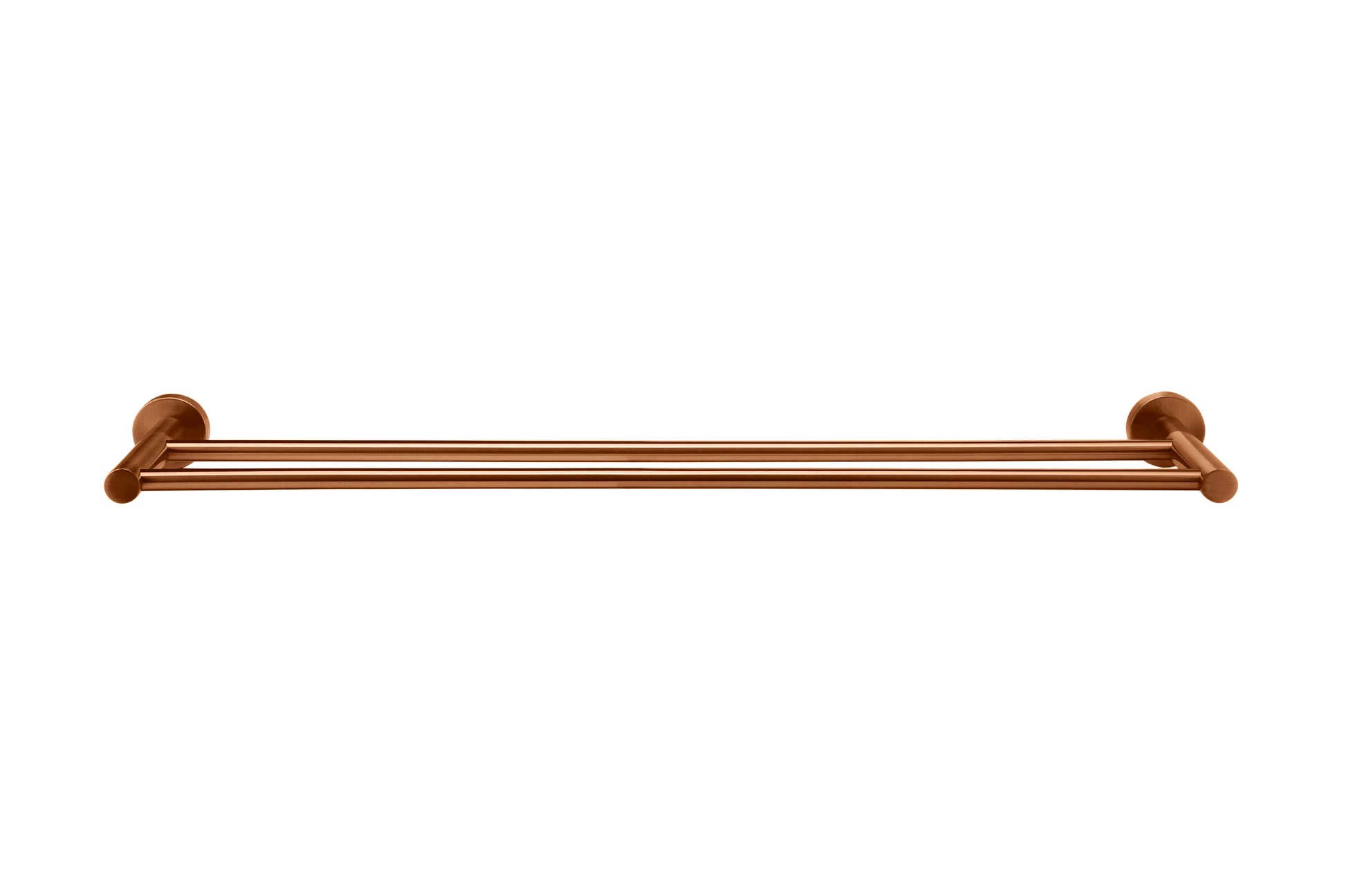 Round Double Towel Rail 600mm, Lustre Bronze