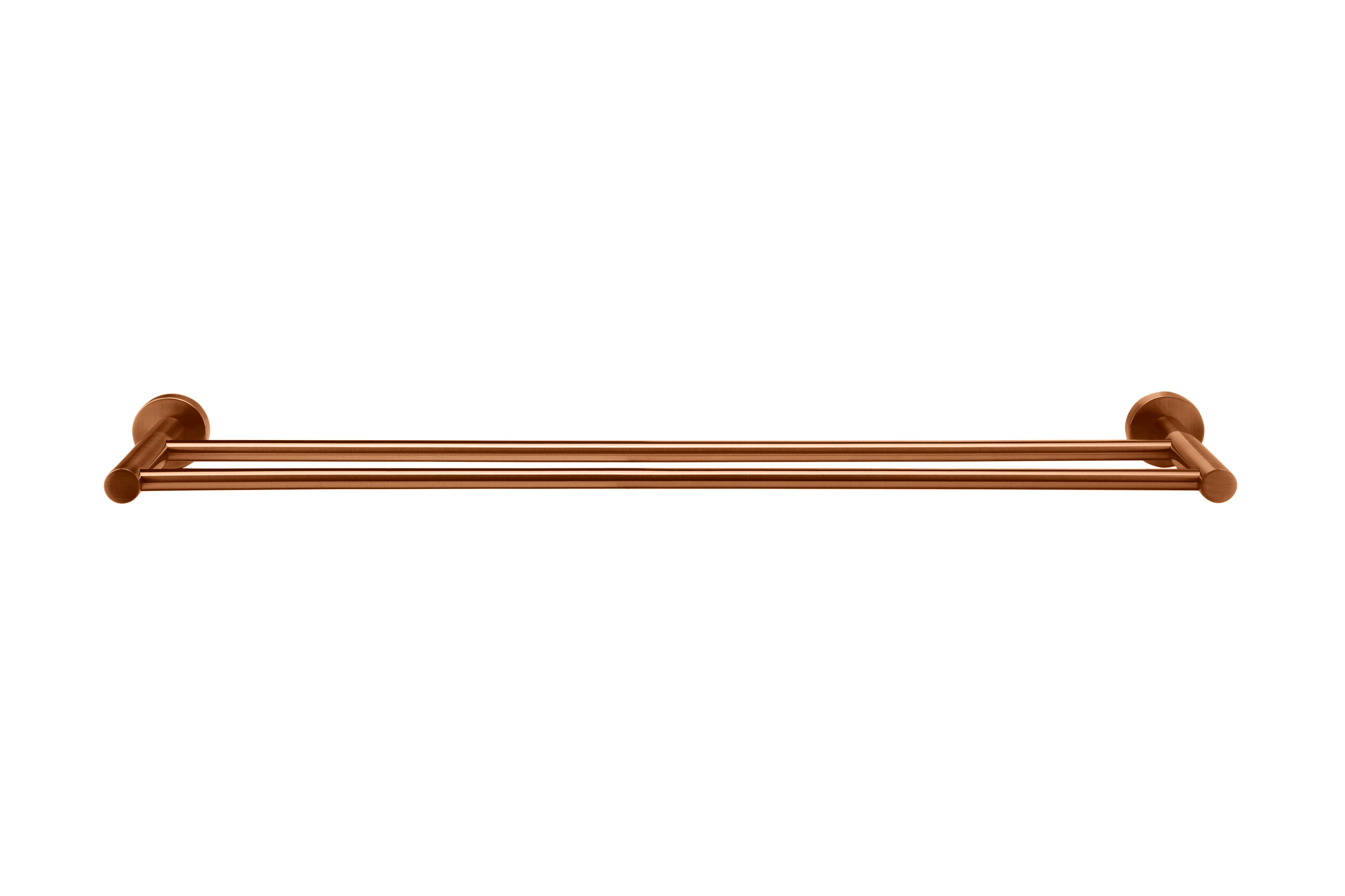 Round Double Towel Rail 600mm, Lustre Bronze