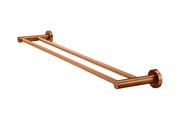 Round Double Towel Rail 600mm, Lustre Bronze