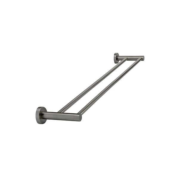 Round Double Towel Rail 600mm, Shadow