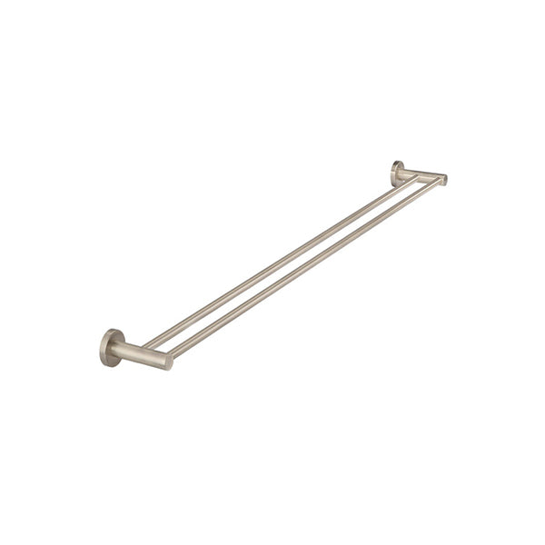 Round Double Towel Rail 900mm, Champagne