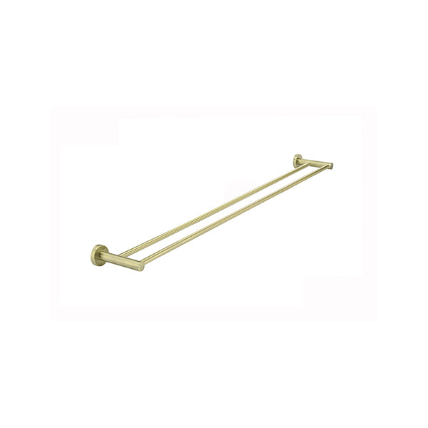 Round Double Towel Rail 900mm, Tiger Bronze
