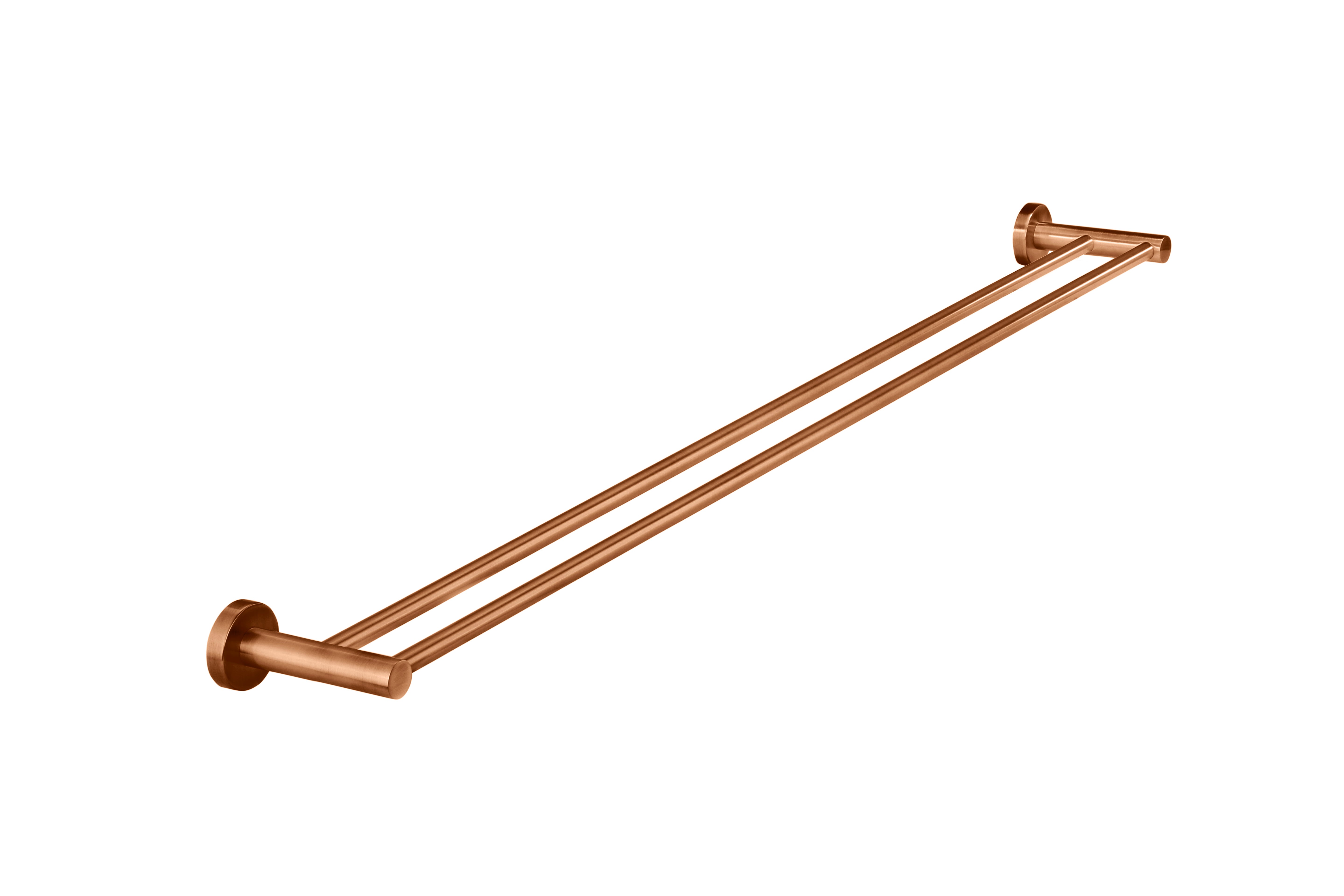 Round Double Towel Rail 900mm, Lustre Bronze