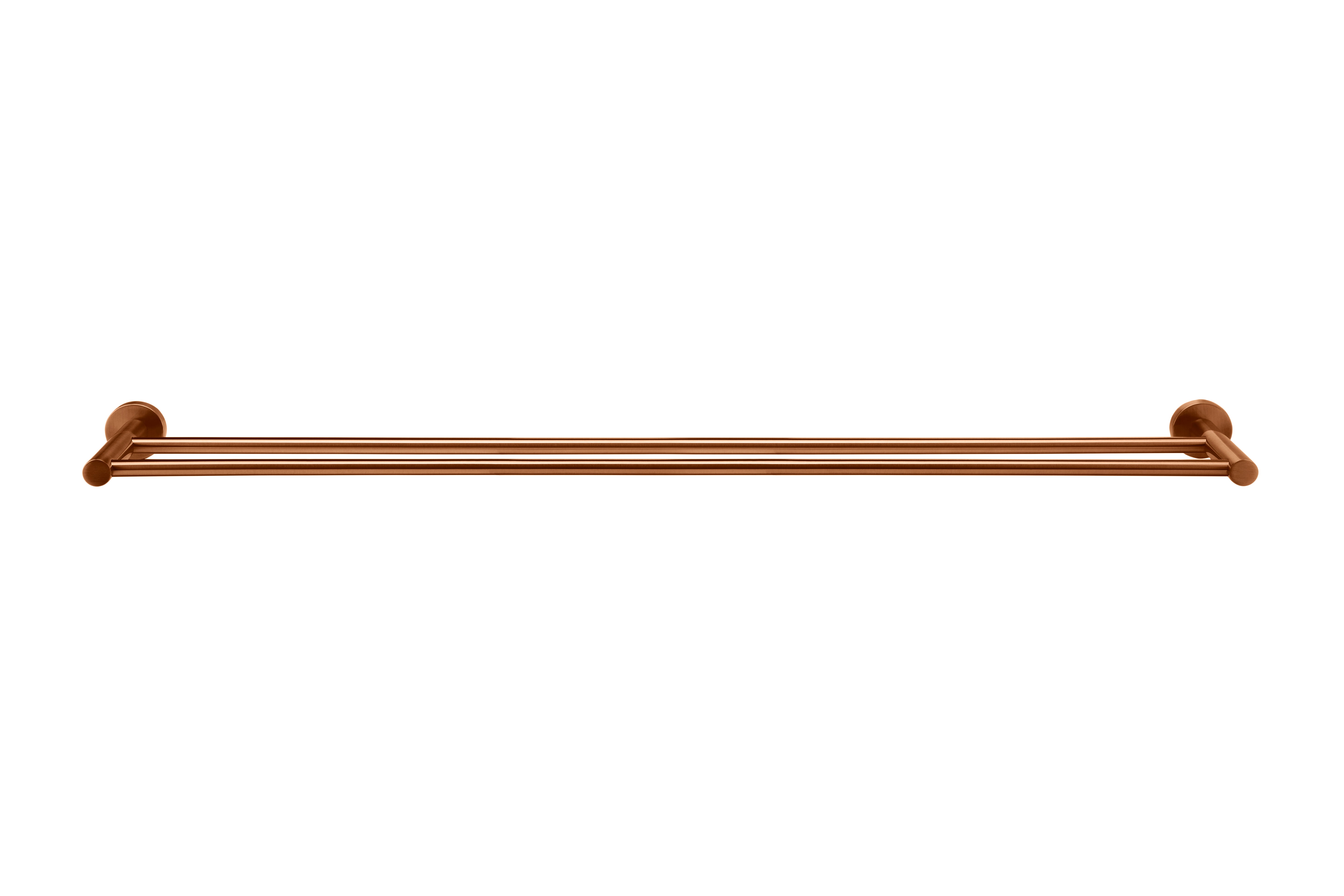 Round Double Towel Rail 900mm, Lustre Bronze