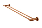 Round Double Towel Rail 900mm, Lustre Bronze