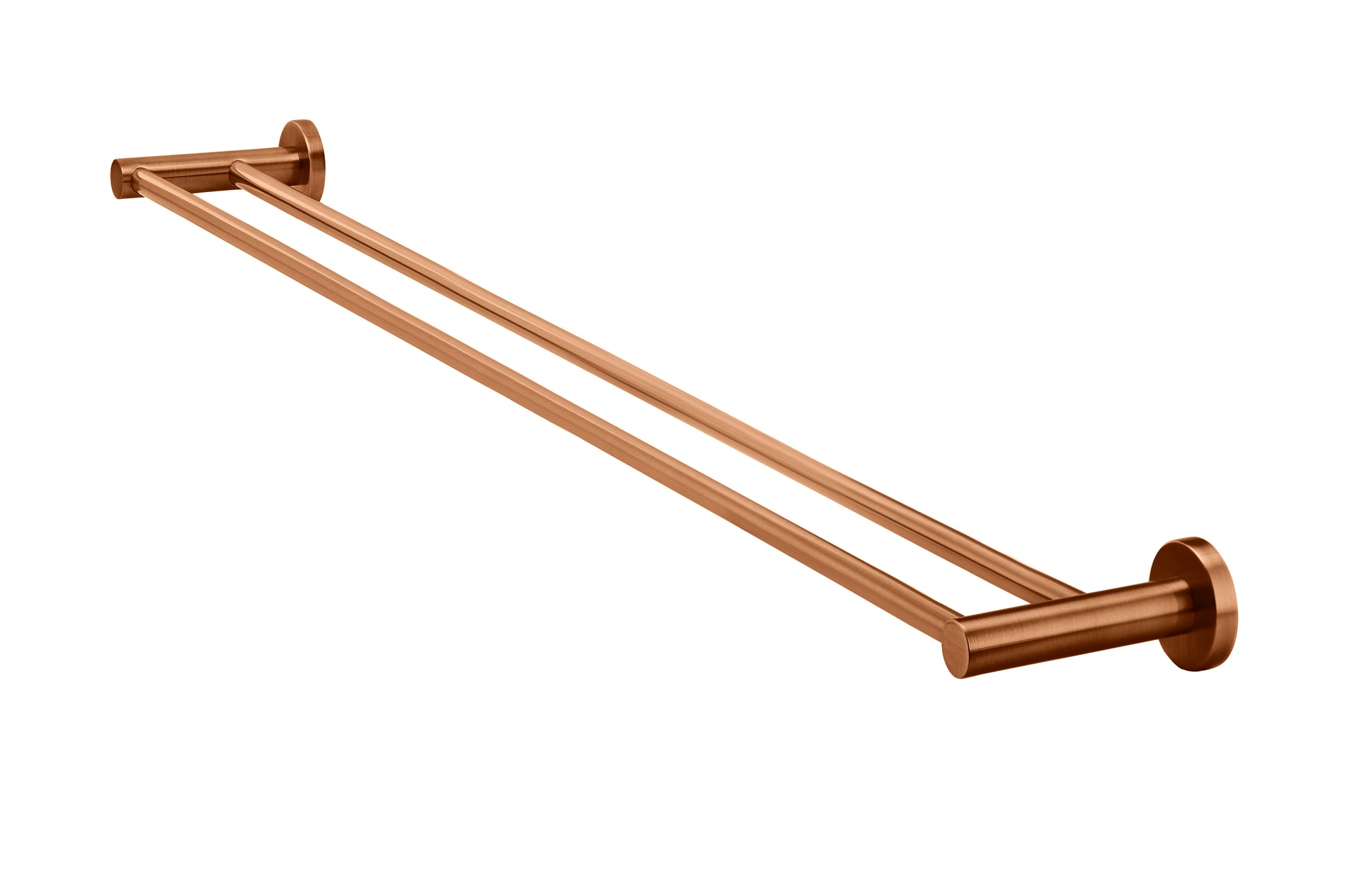 Round Double Towel Rail 900mm, Lustre Bronze