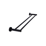 Round Double Towel Rail 600mm, Matte Black