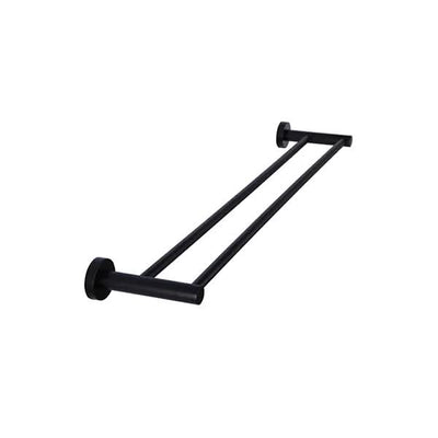 Meir Round Double Towel Rail 600mm, Matte Black