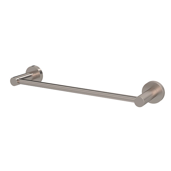 Round Single Towel Rail 300mm, Champagne