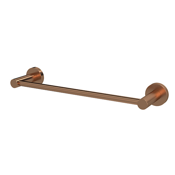 Round Single Towel Rail 300mm, Lustre Bronze